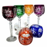 kolorowe kieliszki do wina kryształowe 222