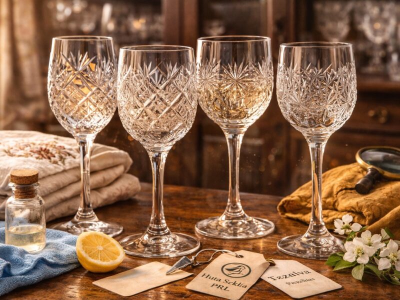 kieliszki kryształowe prl